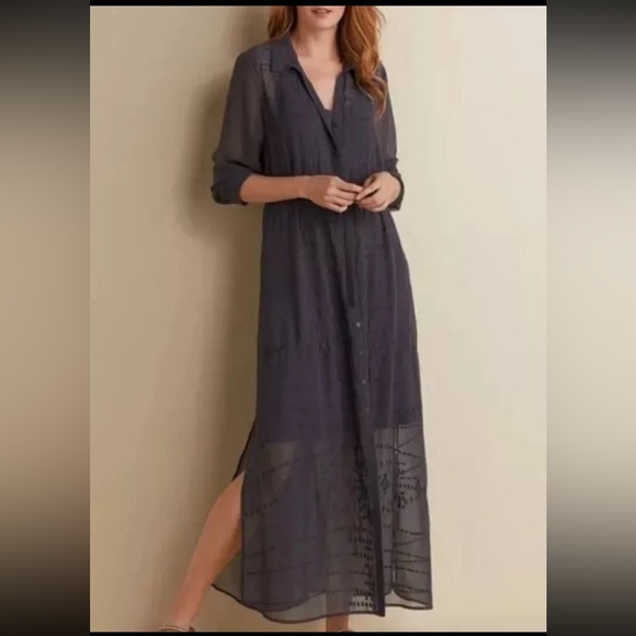 Soft Surroundings Ibiza‎ Maxi DressSlate GraySize MediumNWOT